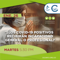 ¿Diagnosticado con COVID-19 recibirán incapacidad general o profesional?