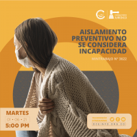 Aislamiento preventivo no se considera incapacidad